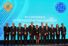 19. mart 2019. Učesnici XVI konferencije predsednika parlamenata Jadransko-jonske inicijative